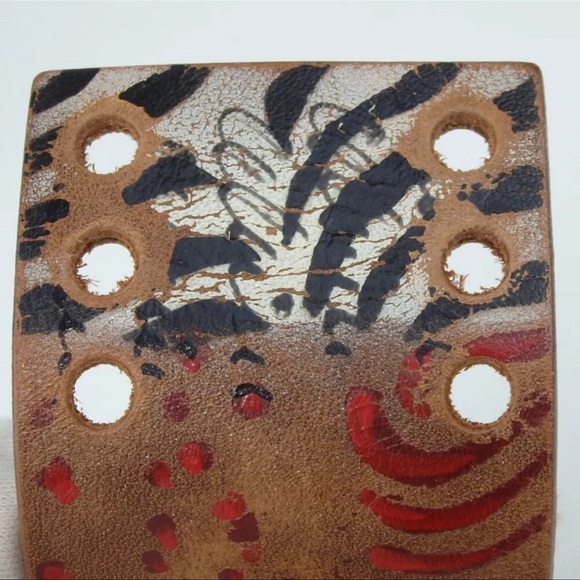 Authentic CELINE zebra pattern macadam bangle bracelet leather [Used] - Picture 8 of 9